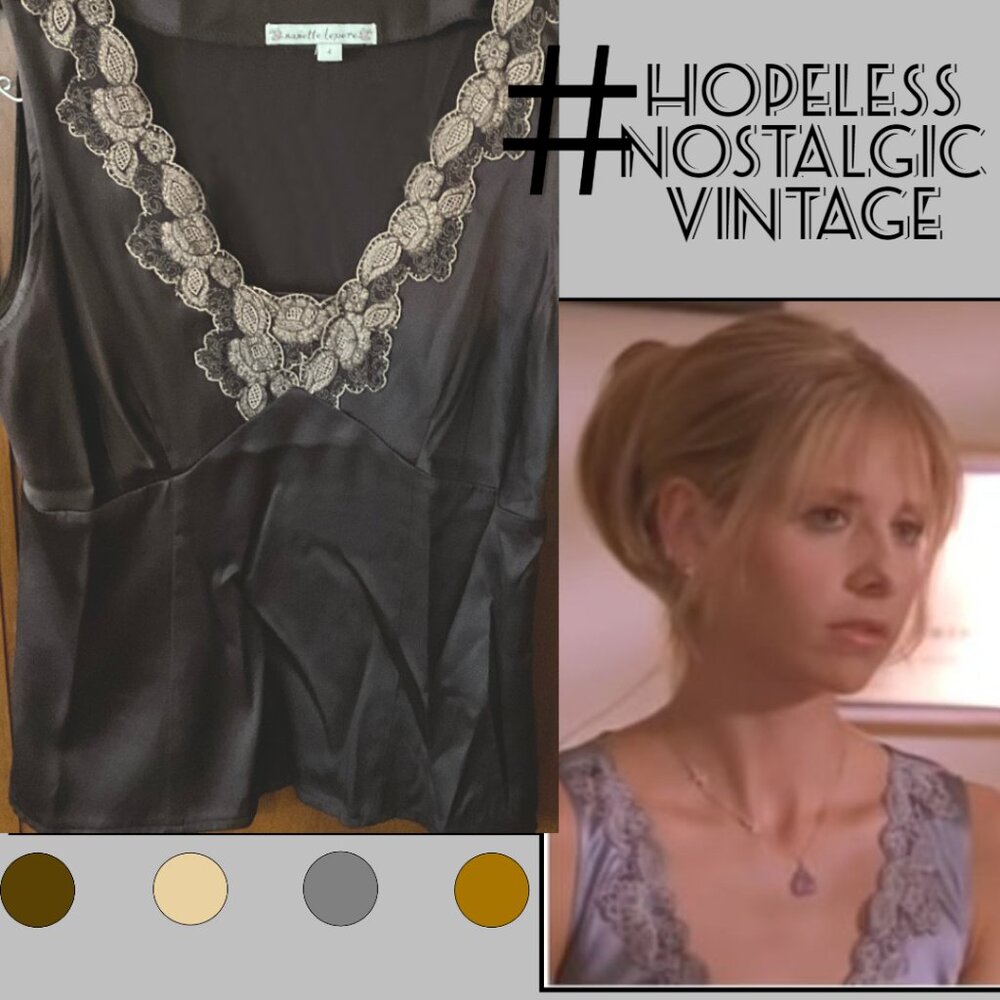 Vintage Nanette Lepore Tank Top ASO Buffy Summers in Brown